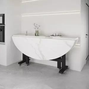 원형 테이블 대형 접이식 이동식 폴딩 보조 원목 원룸 접이식테이블 책상 확장형 가정용