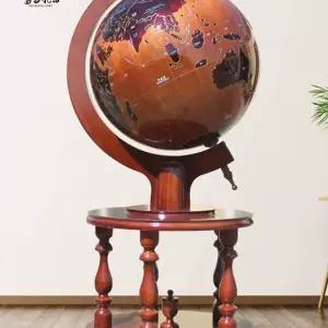 원목 엔틱 고급 소품 교육용 서재 대형 지구본 장식