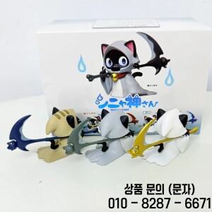 사신의 낫을 든 고양이 인형 피규어 모델 팬 14세 이상 크리스마스 선물 데스크탑 장식품