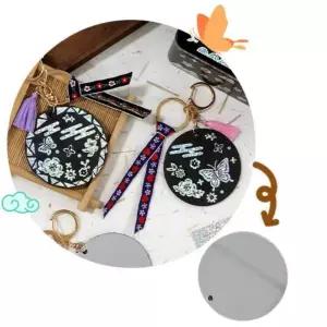 5set 전통 자개 스티커 거울 키링만들기 초1 인지 엄마표놀이