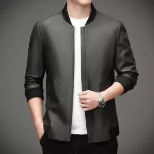 남성 고급 후드 가죽 재킷 기모 도톰한 양 캐주얼 보온 코트 E43Z1S 리카2