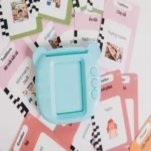 이중 언어 플래시카드 리더 영어 베트남 남부 억양 200장 이상의 카드로 교육용 학습 음성 개발 장난감