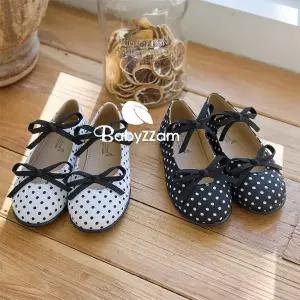 [베이비잼] 리사 리본 아기 유아 아동 초등 여아 플랫 구두 신발