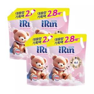 애경 아이린 실내건조 섬유유연제 파우더 코튼 2L+300mL x 4개