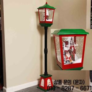 드리프팅 스노우 LDE 가로등 크리스마스 트리 산타클로스 인형 장식 음악 조명 160CM 110 220V