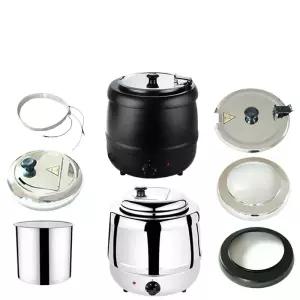 업소용 보온기 중탕기 뷔페 스프 국 워머기 온장고 10L 반찬 10L블랙+뚜껑 1.