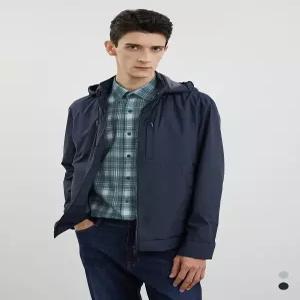 인디안웰메이드 남성 봄 간절기 안감(내피) 후드(모자) 착탈형 네이비색 점퍼 4 S 1129