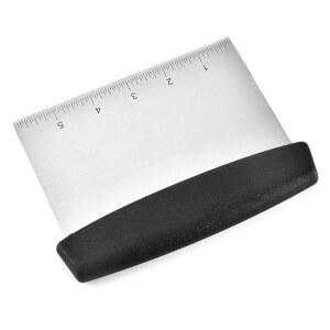 [미국배송] FUPUAII 벤치 스크래퍼 스테인리스 스틸 스크래퍼 푸드 툴 도우 및 페이스트리 커터 저울 초퍼 베이킹 용품 주방 기기(블랙)