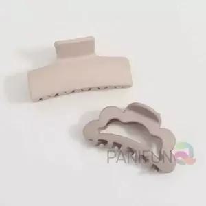 반묶음 집게핀 2p 핑크퍼플 헤어악세사리 헤어집게 여자머리핀 여자헤어핀 예쁜헤어핀