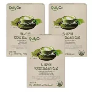 [단비] 데일리온 말차라떼 100만 효소 유산균 30포 x 3개