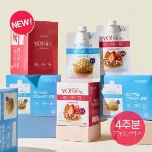 [티젠][본사 직송] 티젠 요밀 요거트 단백질 쉐이크 7포 X 4박스 (총 28포) - 오리지널/스트로베리
