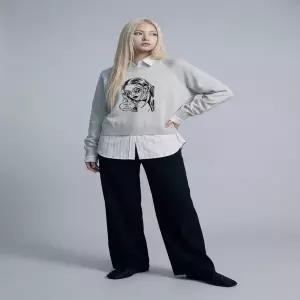 [롯데백화점]보브 [STELLAR LEUNA] 백 집업 그래픽 니트71162502C1