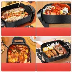 대용량 전기냄비 만능 전골냄비 멀티쿠커 사각냄비