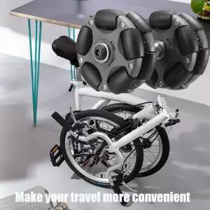 유모차 바퀴 힐 타이어  2PCS 58mm 나일론 옴니 휠 Brompton 연장 막대 용 간편한 롤러 텔레스코픽 자전거