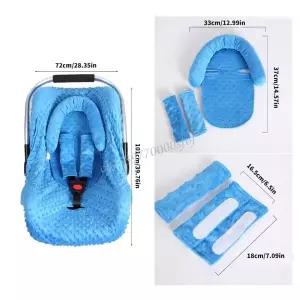 유모차 시트 매트 패드 커버  1 세트 유아 머리와 목지지 쿠션 수면 베개 및 스트랩 케이스 J60B