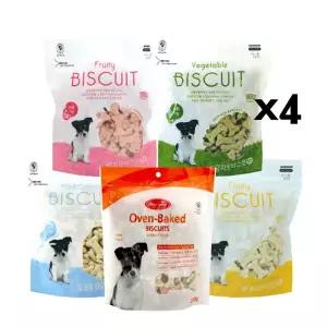 바우와우 비스켓 220g X4개 애견 쿠키간식 칭찬 영양 bbK7+6bmc