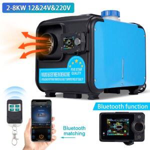 카시트선풍기 대형 홀 LCD 스위치 및 머플러 리모컨 알루미늄 쉘 디젤 주차 히터 트럭 자동차 부품 12V 24V 220V