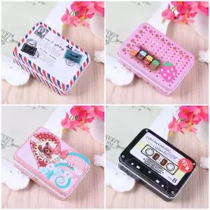 빈티지 틴케이스 미니 사각 다용도 철제 틴케이스 SIV3+5ezn