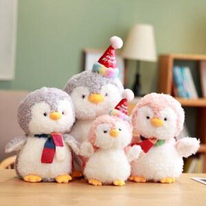 귀여운 산타 모자 펭귄 피규어 인형 아동 잠자기 소녀 마음 생일 선물