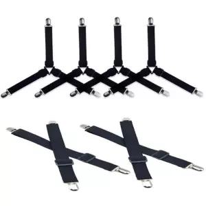 고정밴드 고정클립 침대 방석 4p세트 고정벨트 악어집게 밀림방지 이불 시트