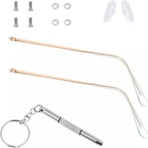 안경 팔 교체 금속 금 다리 단일 치아 얇은 수리 선글라스 투명 팁 템플 프레임 액세서리