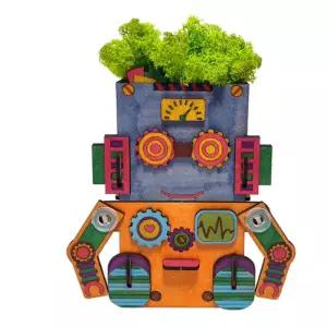 문화센터 우드 조립 색칠 모스 이끼 서랍로보트만들기 수업교구 자기주도 기념품