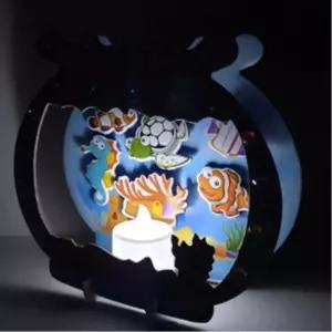 5인 어항조명등 꾸미기 종이 입체 바다무드등만들기 쉬운 교육 수업 공예 교구