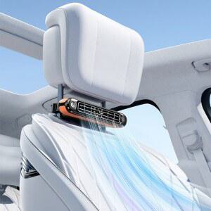 카시트선풍기 자동차 좌석 팬 뒷좌석 USB 플러그인 냉각 전면 후면 머리 받침 목 공기 조절 가능한 스트랩 인테리어