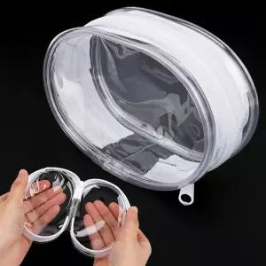 미니 파우치 휴대용 화이트 투명 지퍼형 PVC 화장품 kTk7+7tBJ