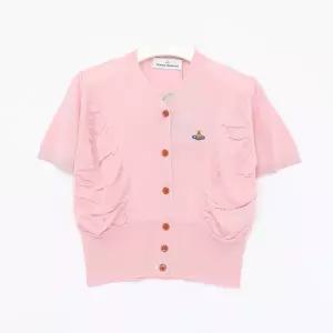 비비안웨스트우드 26SS ORB 파멜라 울 실크 반팔 여성 가디건 1803007E Y001A G401