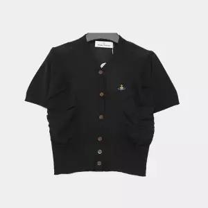 비비안웨스트우드 26SS ORB 파멜라 울 실크 반팔 여성 가디건 1803007E Y001A N402