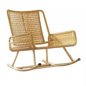 라탄 거실 안락 발코니 스윙 1인용 흔들의자