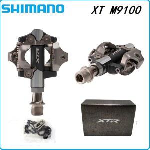 클릿 시마노 XTR PD M9100 S1 컴피티션 SPD XC MTB 자전거 페달 샤프트 버클 없음 박스 포함 나뭇잎 SM SH51 9/16 인치