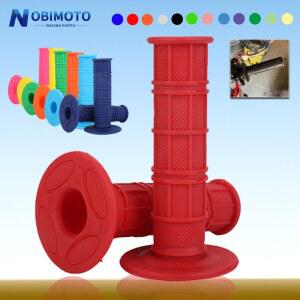 오토바이그립 NOBIMOTO MX 고무 핸들 그립 야마하 KTM 혼다 가와사키 스즈키 CR CRF YZ WR TTR ATV 엔듀로 모토크로스 더트 피트 바이크용