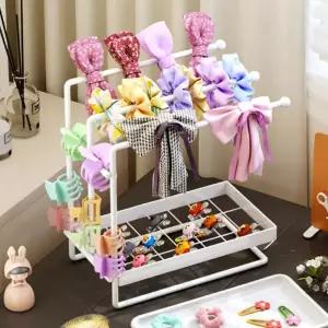 키높은 머리띠정리대 키링진열대 머리띠보관함 귀걸이거치대 2단