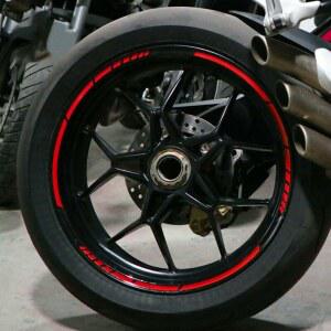 핸드폰반사판 오토바이 자전거 자동차 타이어 반사 스티커 멋진 스타일링 림 트림 데칼 스트립 테이프 레드 블루 방수 외부 부품 16