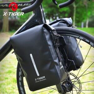자전거리어랙 X TIGER 대용량 자전거 마운트 보관 가방 사각 퀵릴리즈 포크 백 방수 사첼 사이클링 프론트 팩 6L