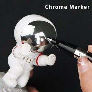 크롬 미러 마커 펜 DIY 반사 페인트 영구 금 실버 모델 페인팅 마킹 아트 1mm