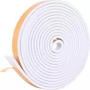 키케리케 자가 접착 폼 테이프 웨더스트립 1/2인치 x 1/4인치 8.5피트 고밀도 단열 스트립 도어 및 창문