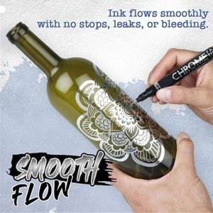 크롬 DIY 반사 페인트 펜 실버 아트 액체 거울 마커 사인 바위 도구 페인팅 연필