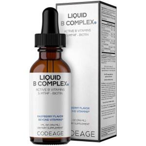 B - 티아민 B1, 리보플라빈 B2, B3, B5, B6, 비오틴 B7, 활성 메틸화 B9 엽산 및 B12 향 비-GMO 1 floz