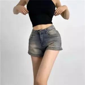 여자 데님 빈티지 반바지 와이드 하이웨스트 트렌 여름용 청반바지 핫팬츠 슬림핏 A라인 SPO마켓1