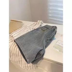 여친 데님 빈티지 여름 청반바지 부 트렌 슬림핏 하이웨스트 H 빅사이즈 반바지 SPO마켓1