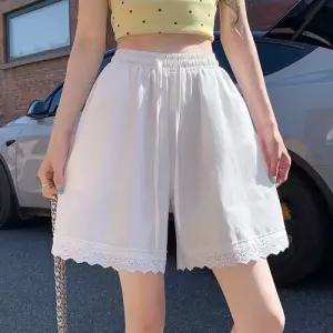 바지 청 여성 캐주얼 청반바지 와이드 청바지 하이웨스트 레이스 반바지 일자 붐 5부 SPO마켓1