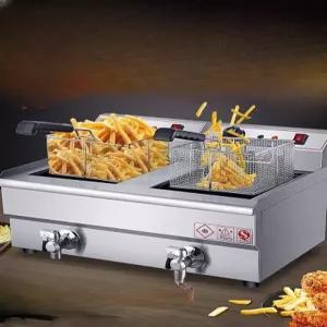 업소용 전기 튀김기 분식집 10L 감자튀김기 츄러스 탕수육 101V 단일 실린더