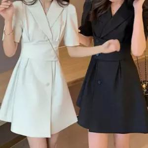 미니 클래식 단정한 여름 원피스 미니원피스 2컬러 오피스룩 클래식원피스 랩