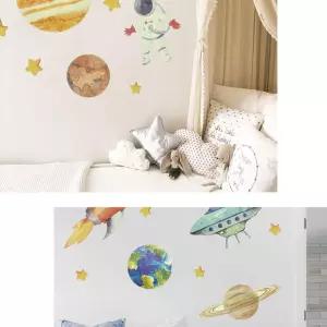 영유아방 아기방 야광 행성 우주 별 스티커 아이들 발달 딸