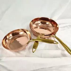 구리프라이팬 두꺼운 구리팬 인덕션가능 스테이크용 냄비 붙지 주물 손잡이 빠른