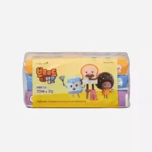 브레드이발소 여행용티슈 70매 3입 4개 화장지 생리대