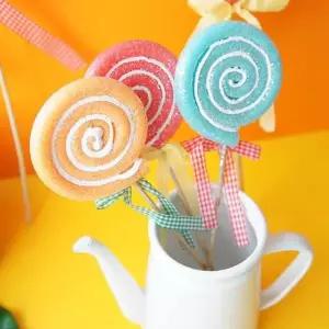 롤리팝 막대사탕 미니어처 소 촬영 장식 소품 데코